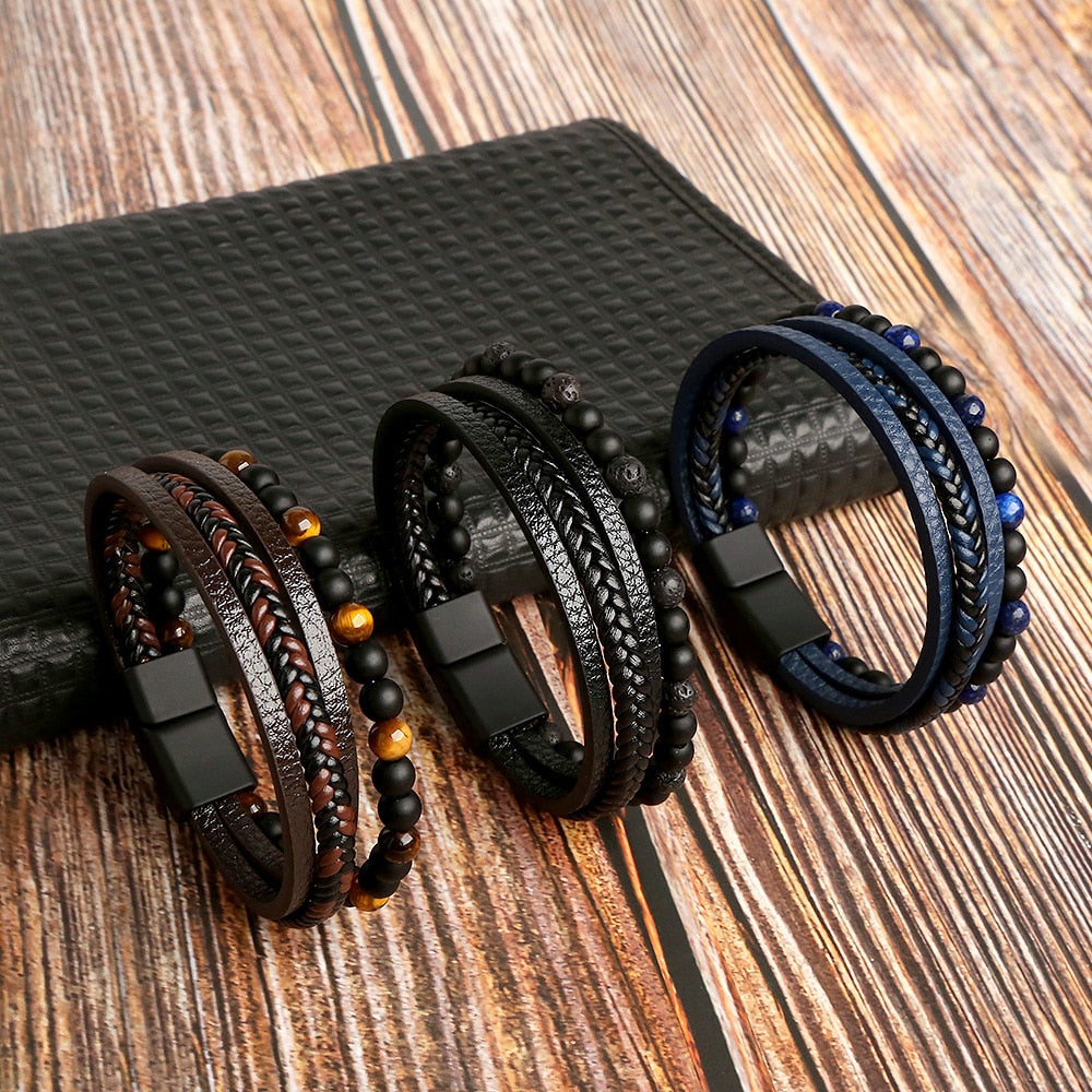 Hot Bead Leather Bracelet