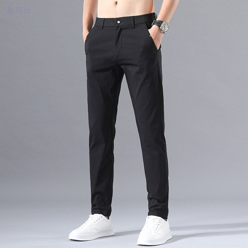 Casual Ice Silk Trousers