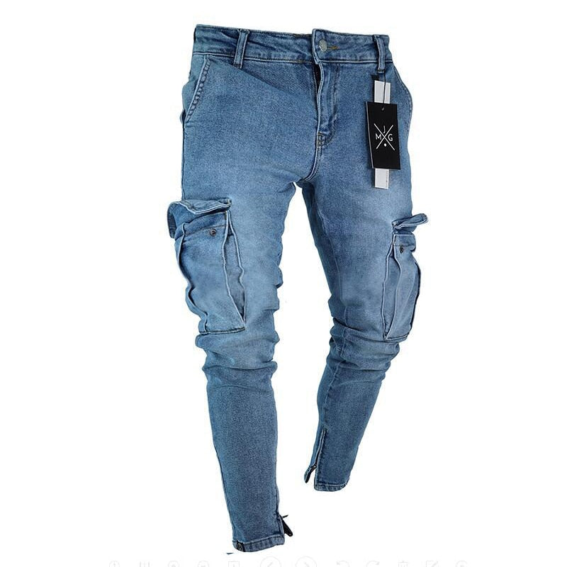 Denim Cargo Pants