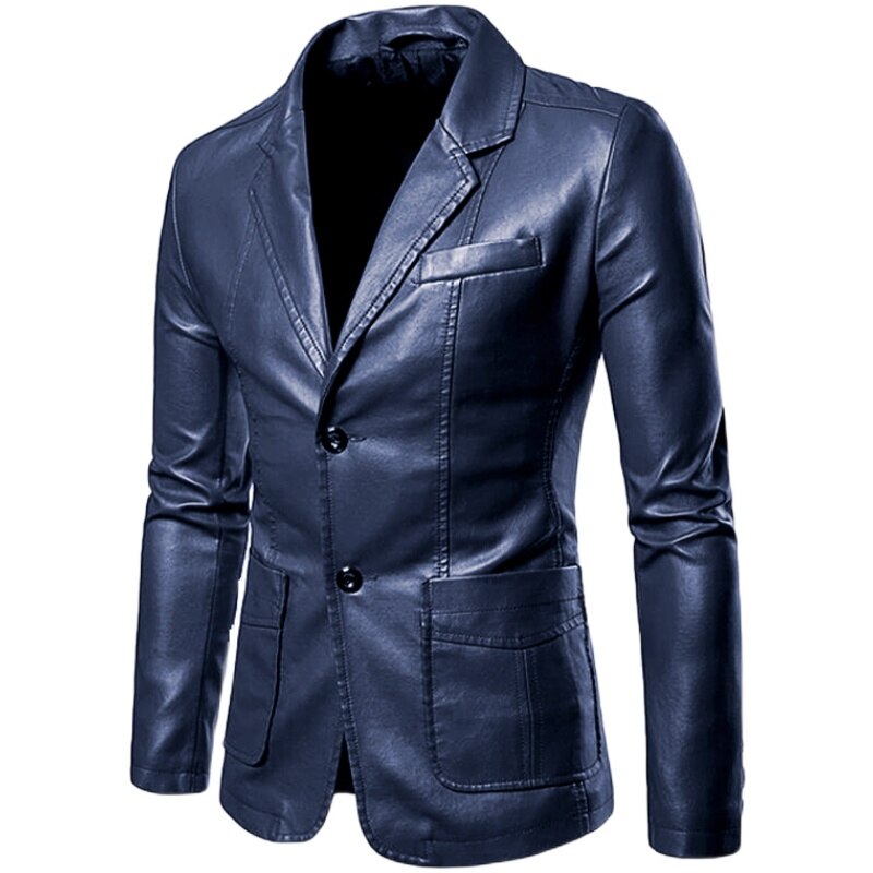 Faux Leather Cafe Racer Jacket