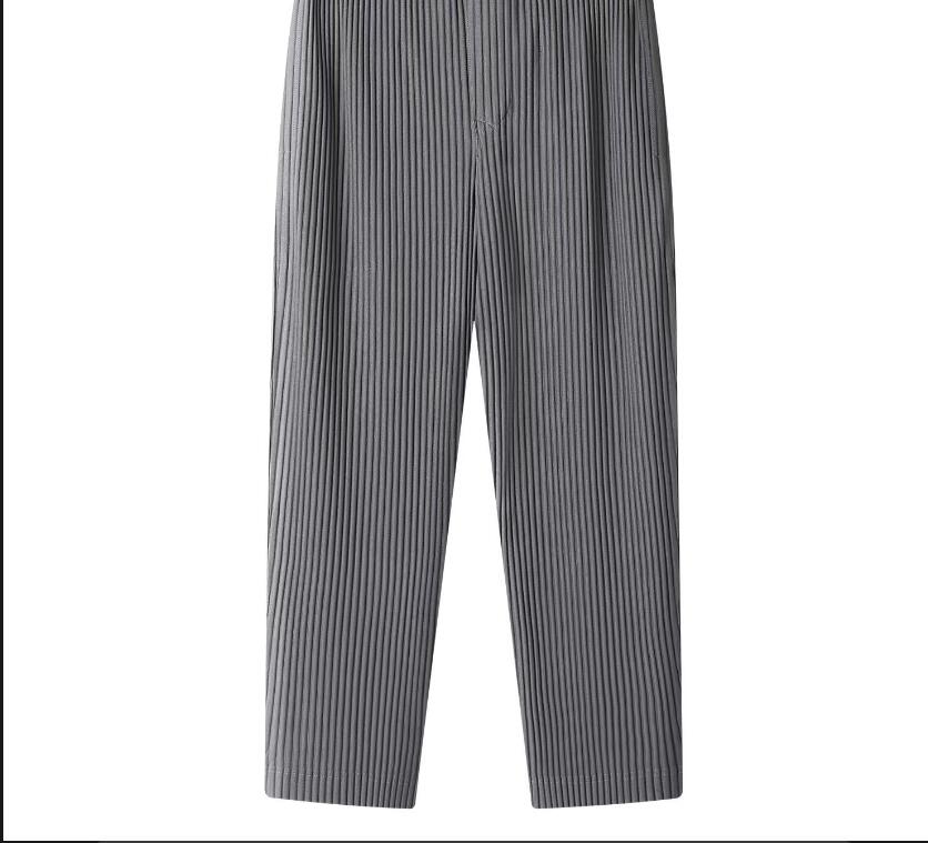 Pleated Cropped Casual Pants