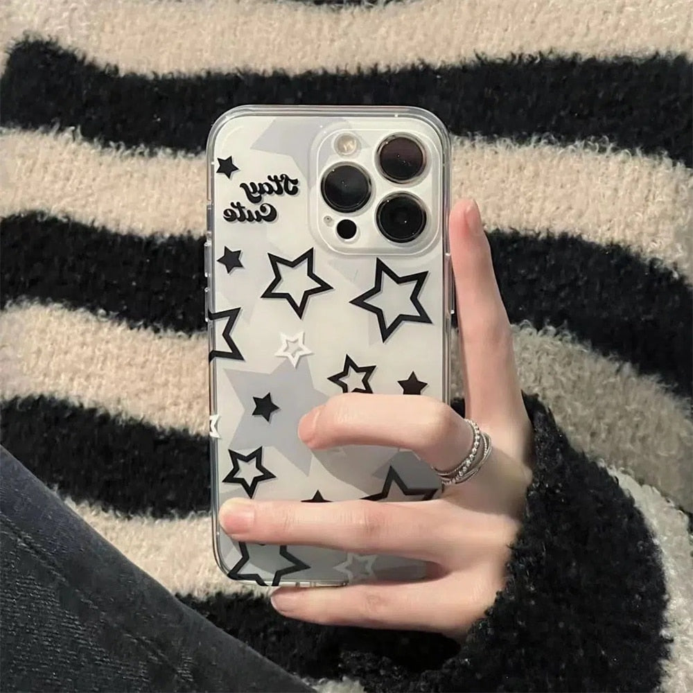 Korean Y2K Star Phone Case For iPhone