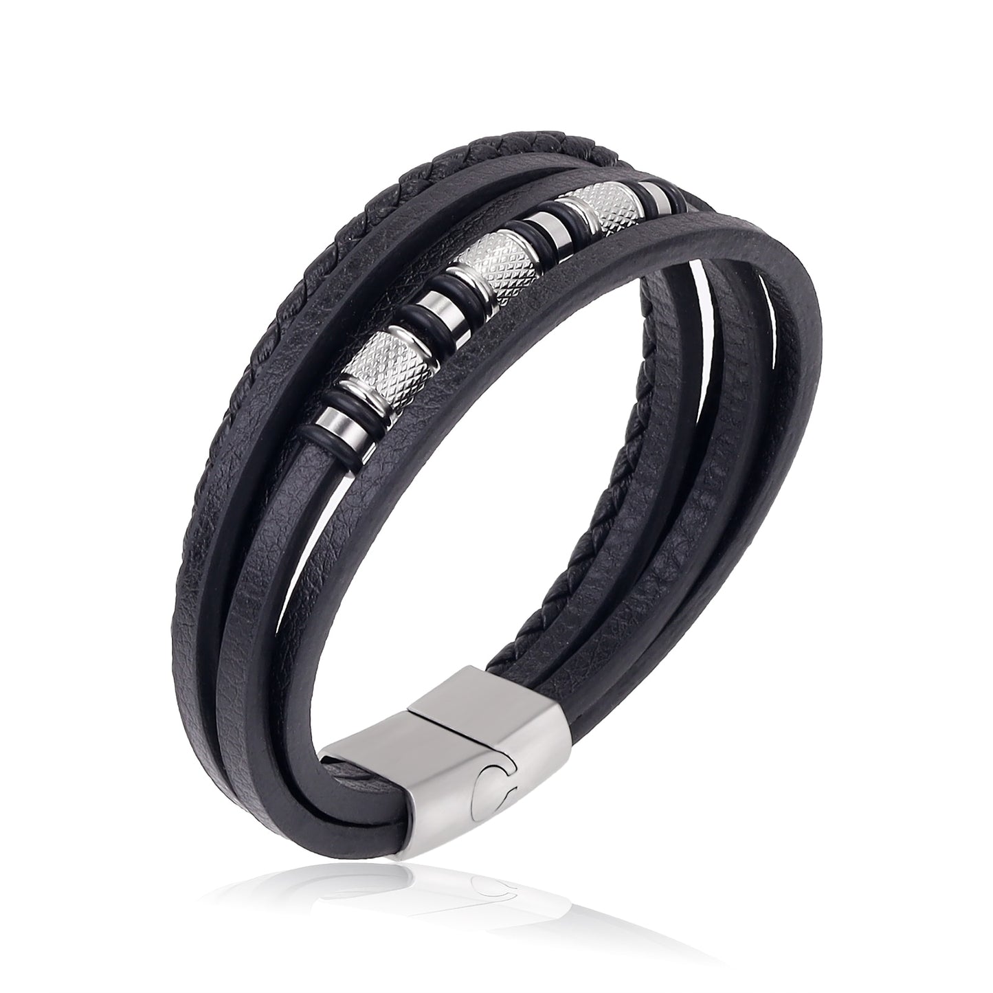 Punk Rock Steel Bead Bracelet