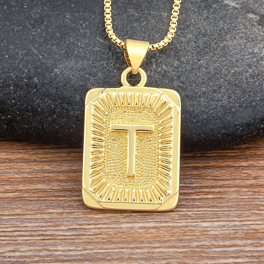 A-Z Gold Plated Letter Pendant