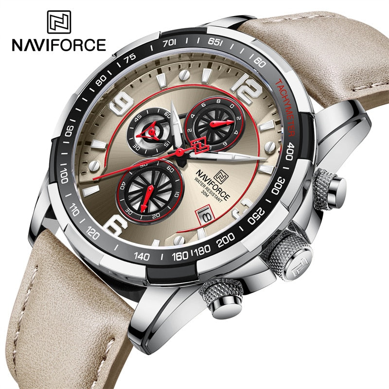 NAVIFORCE Waterproof Leather Watch