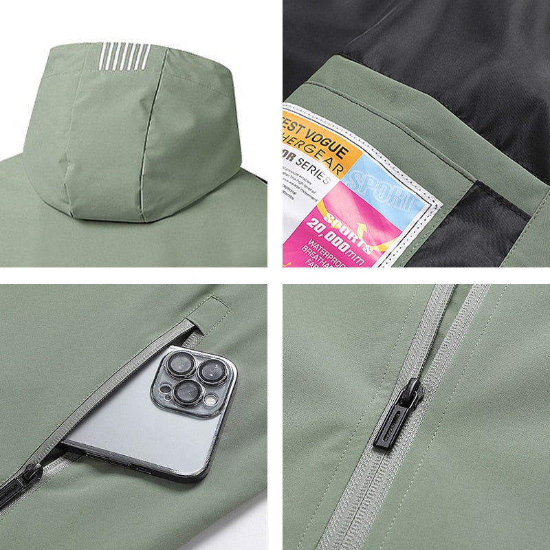 Spring Windproof Hooded Jacket