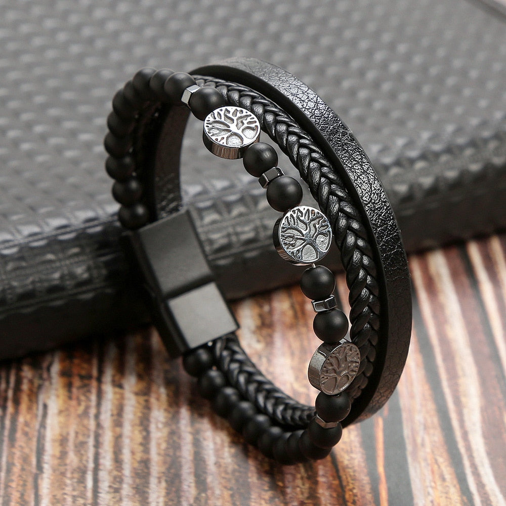 Hot Bead Leather Bracelet