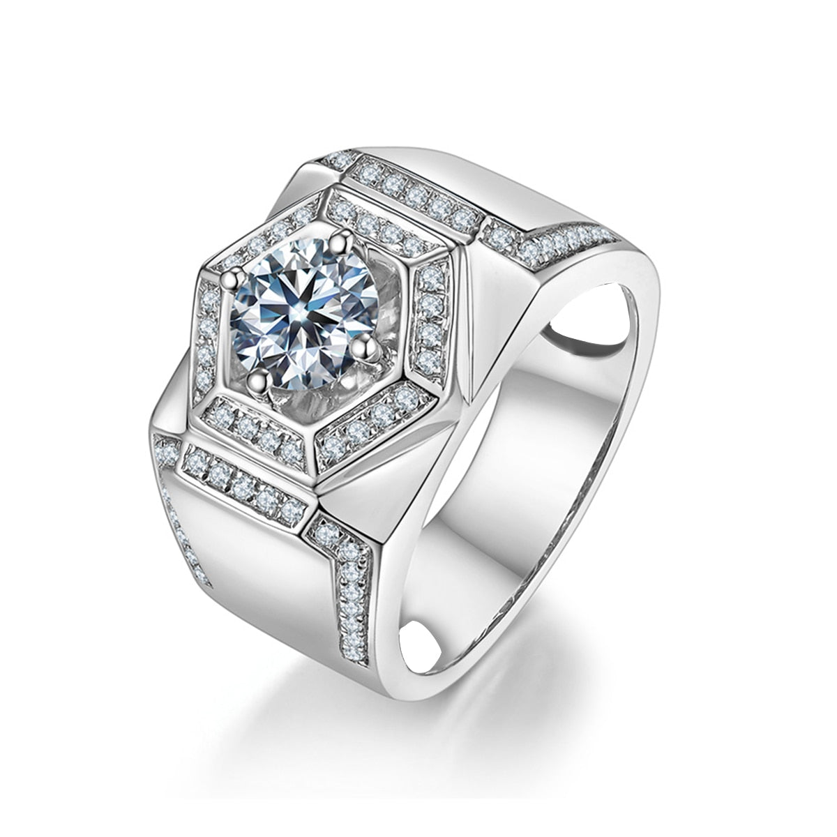 Round Cut Moissanite Diamond Ring