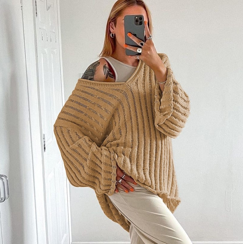 V-Neck Oversized Sweater
