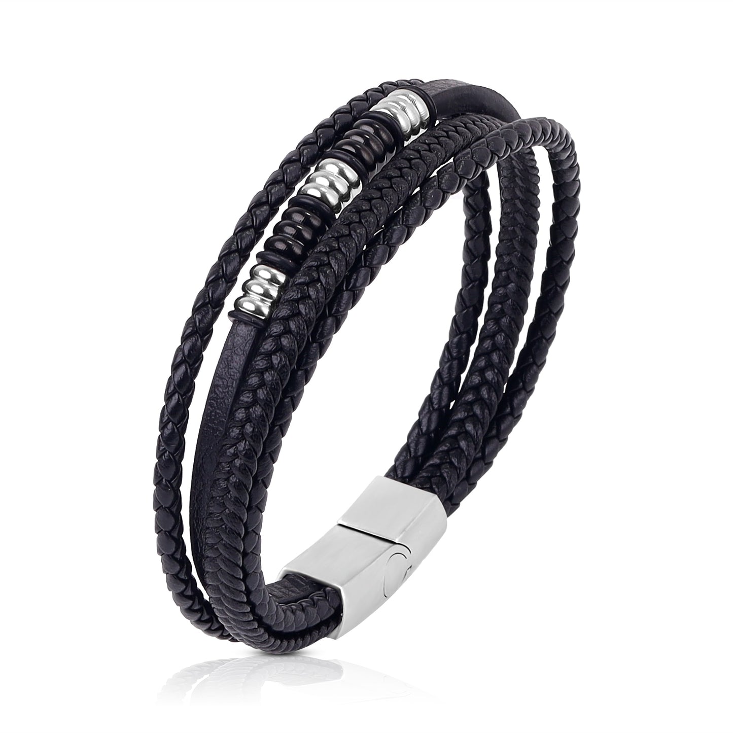 Punk Rock Steel Bead Bracelet