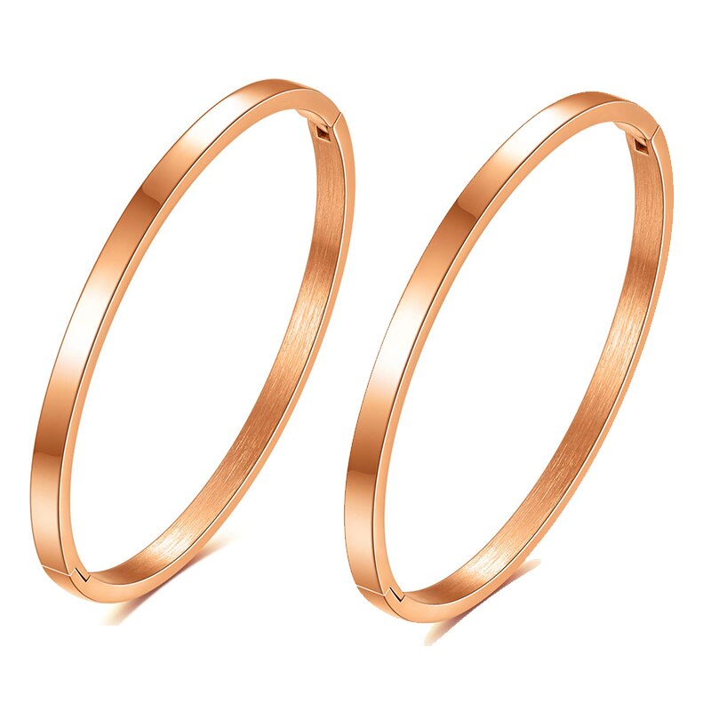 VQYSKO 4mm Stainless Steel Bangles
