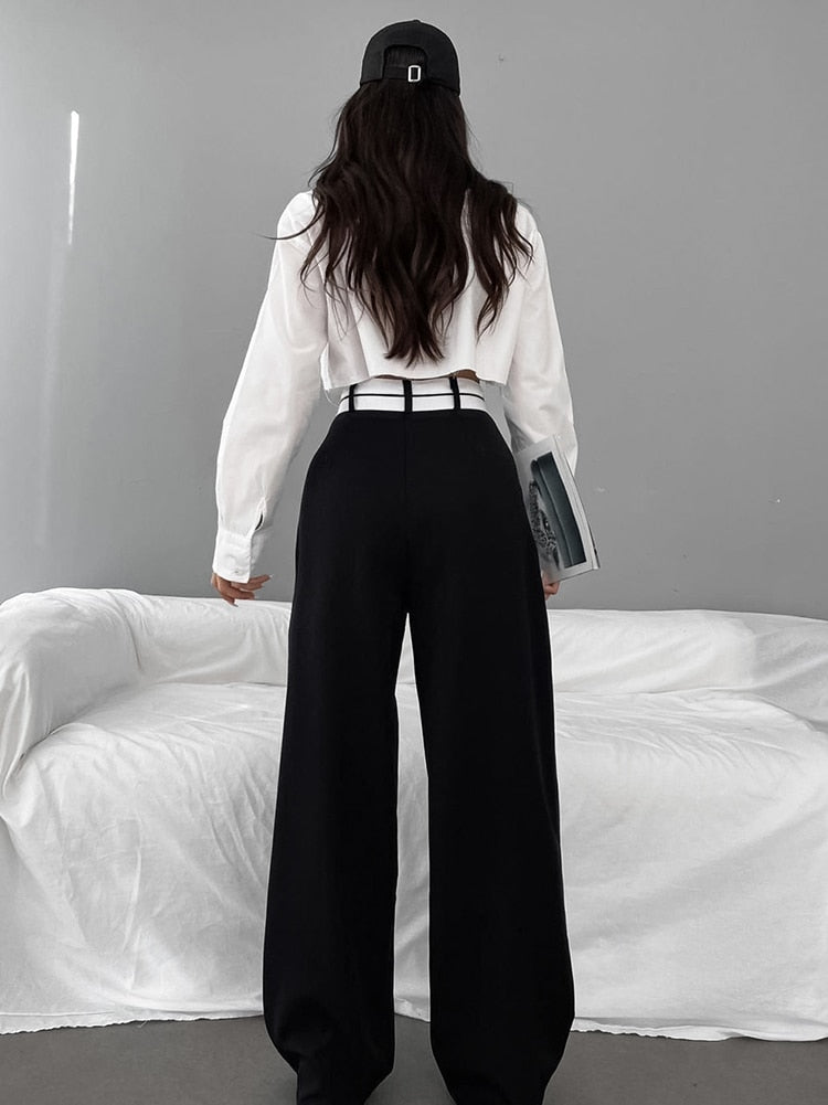 Patchwork Wide Leg Pants