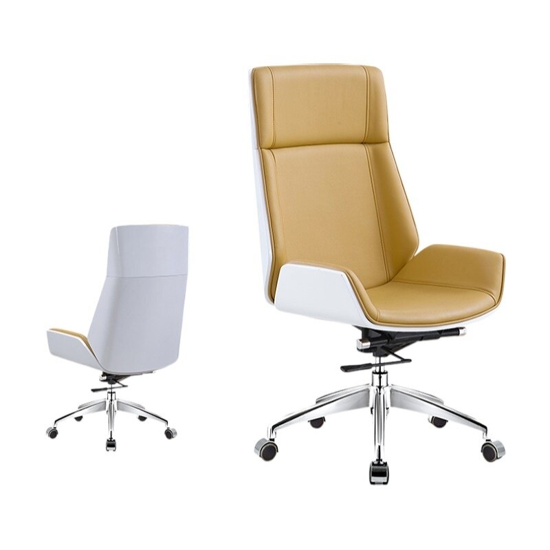 High-Back Bentwood Swivel Chair