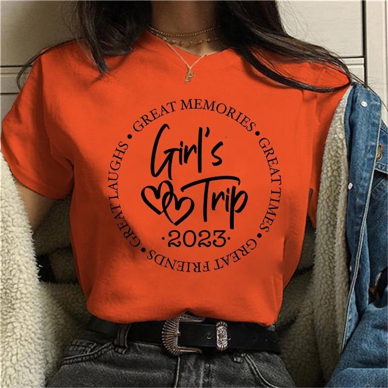 Summer Casual Girls Trip Tee