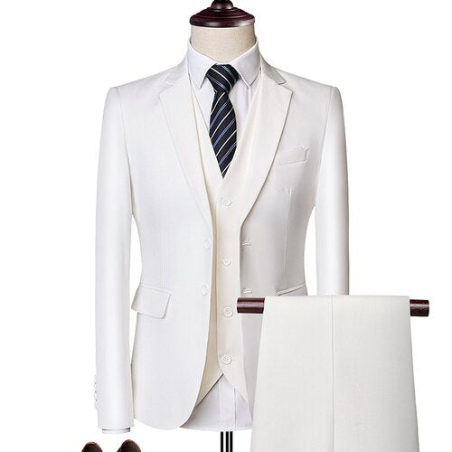 YIKUO Luxury 3 Piece Suit