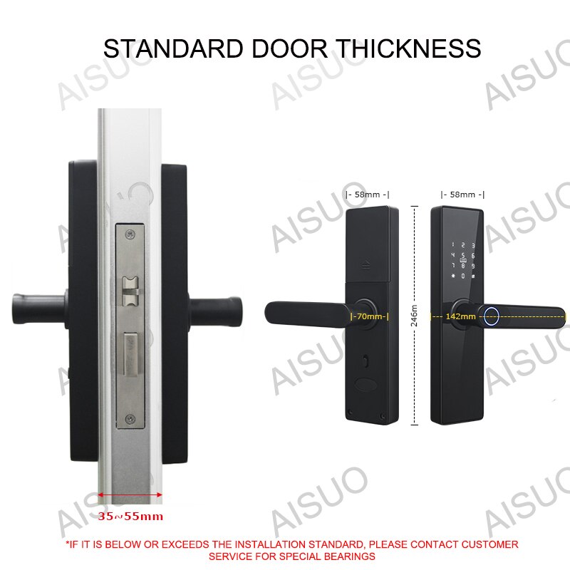 AISUO Bluetooth Fingerprint Smart Door Lock