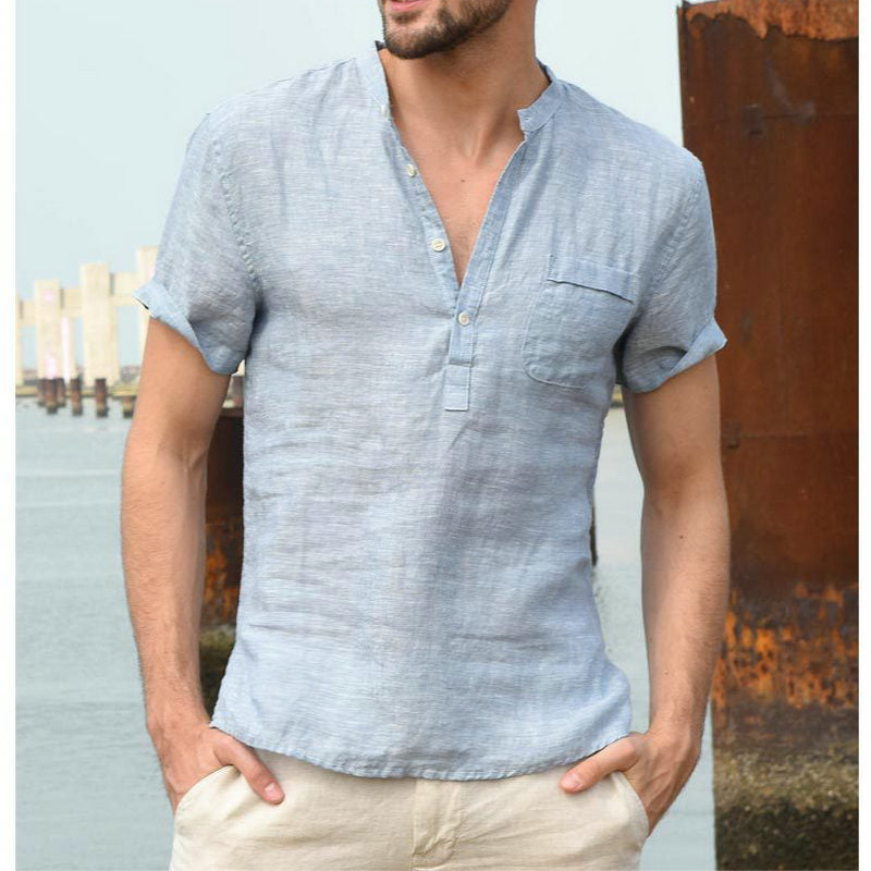 RS V Neck Linen Shirt