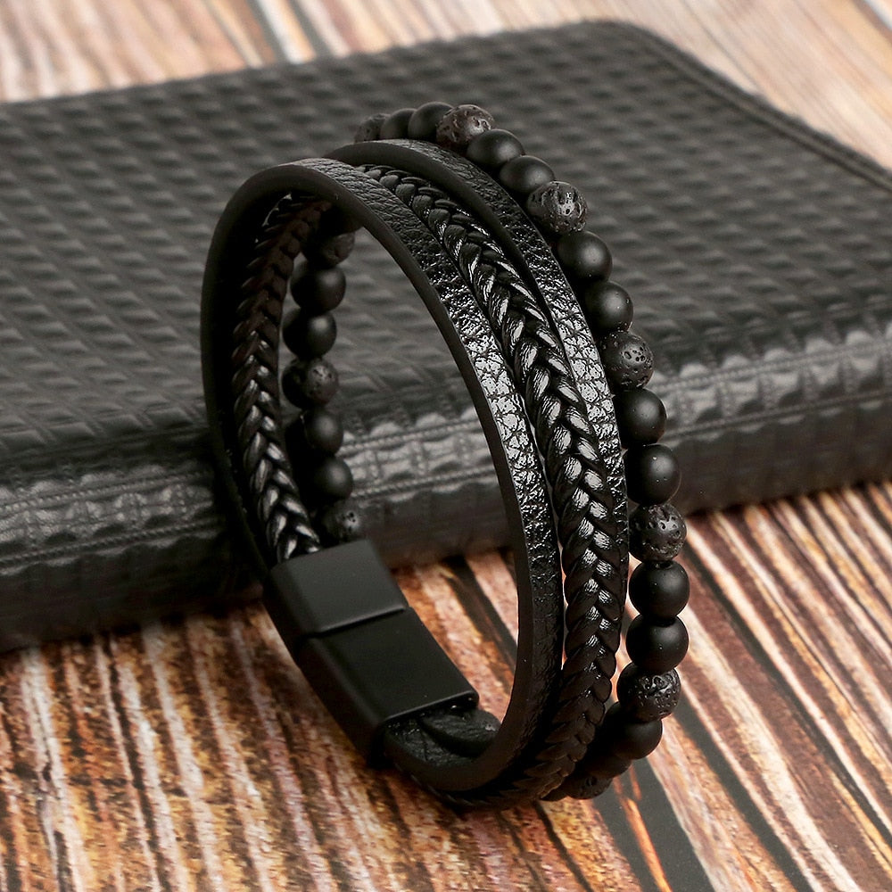 Hot Bead Leather Bracelet