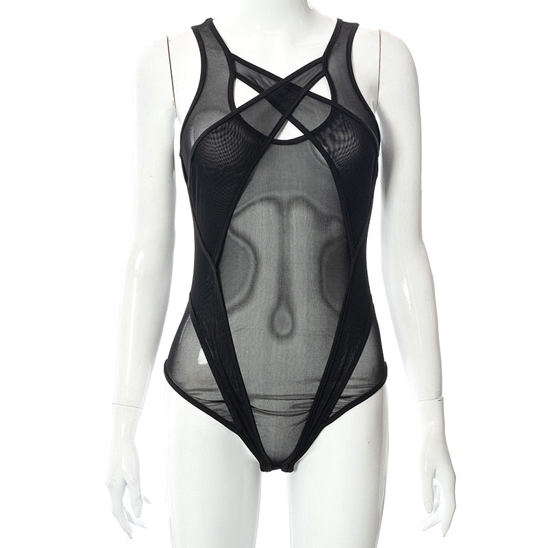 See Through Mesh Bodysuit
