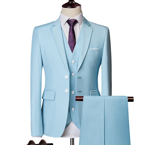 YIKUO Luxury 3 Piece Suit
