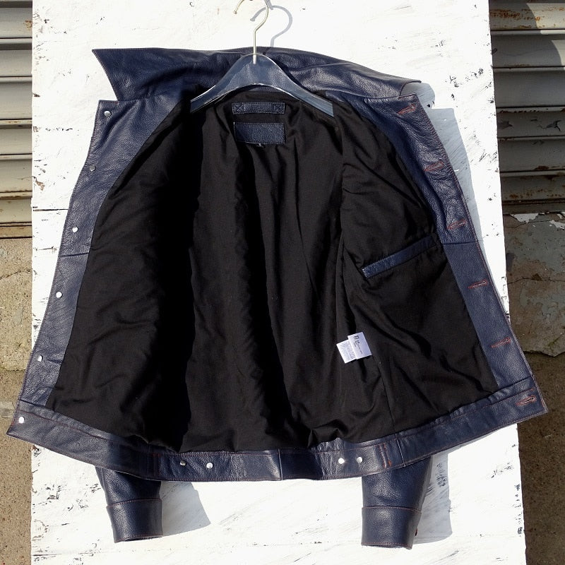 Cuero Slim Blue Jacket