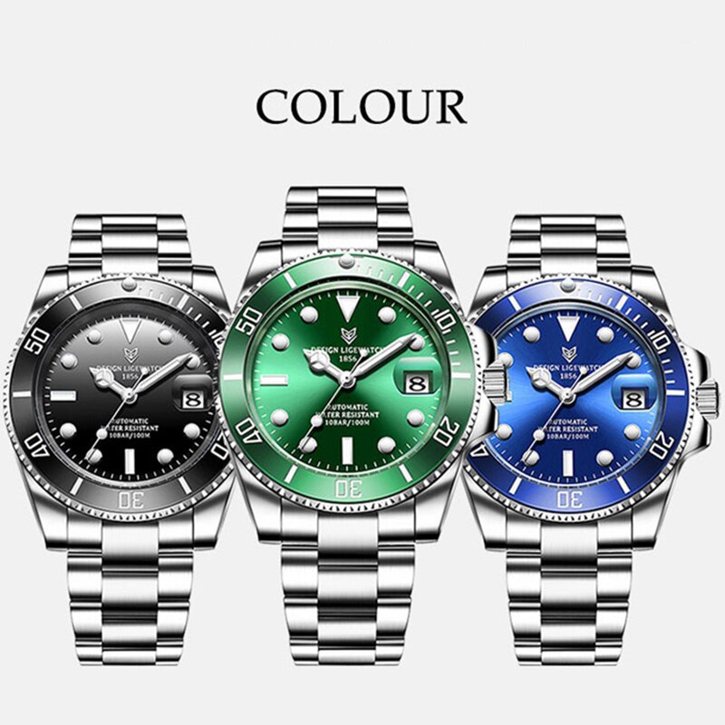 LIGE Mechanical Wristwatch