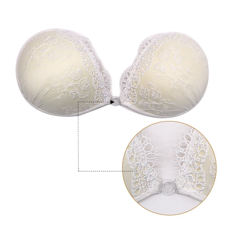 White Strapless Lace Bra