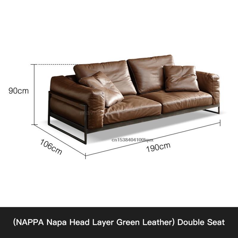MAVISUN Italian Style Leather Couch