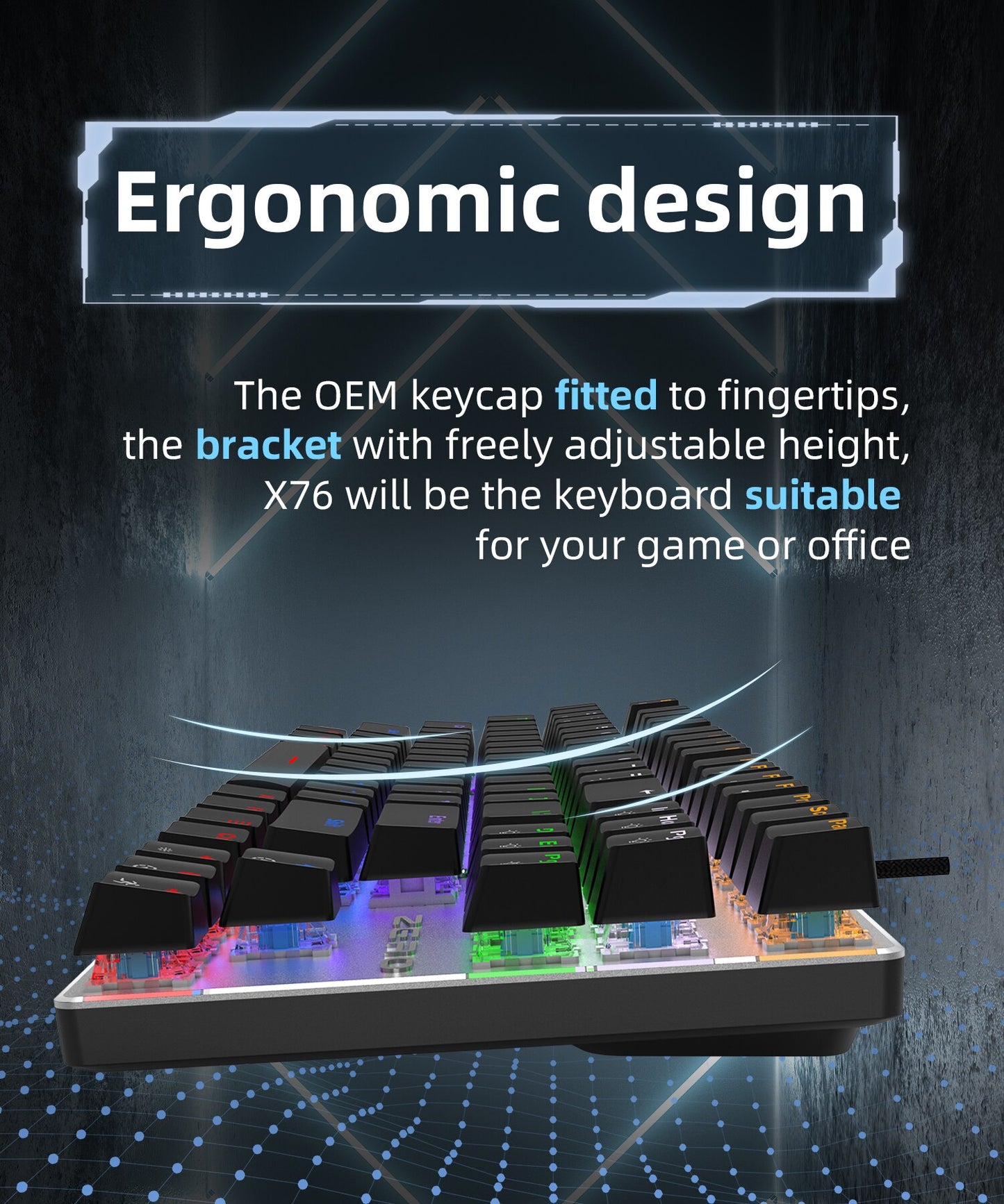 METOO Wired Gaming Keyboard