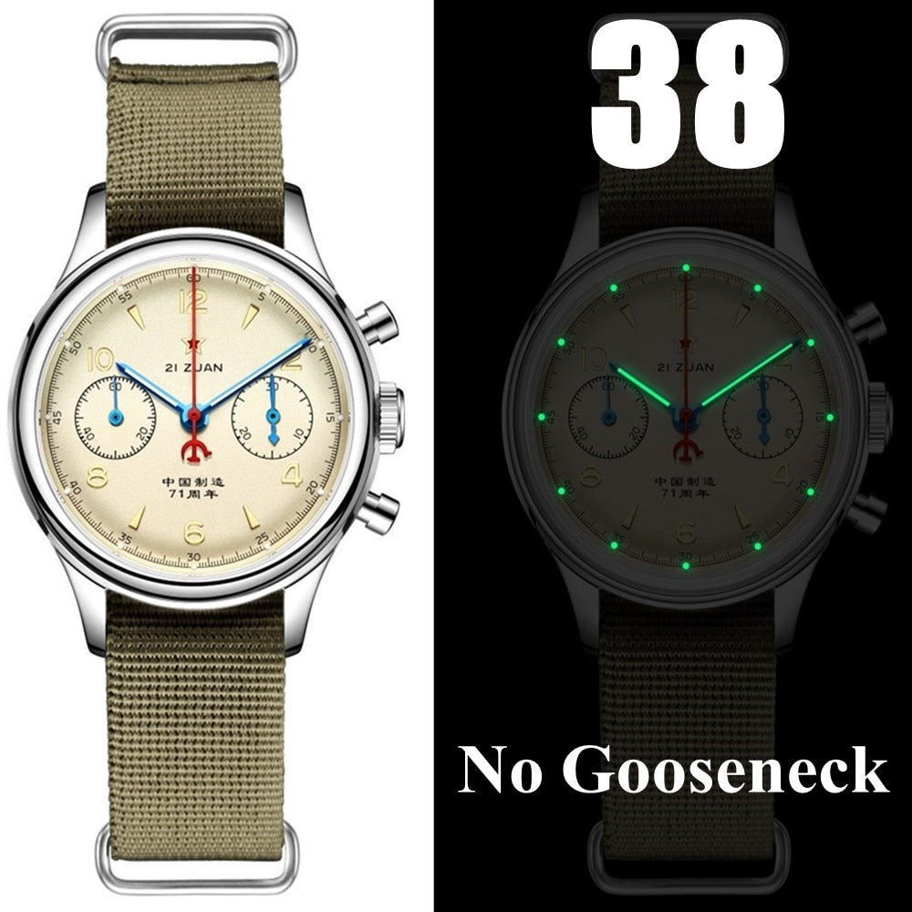 RED STAR 38mm Men's Chronograph Watch