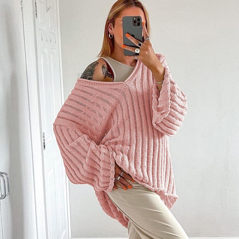 V-Neck Oversized Sweater