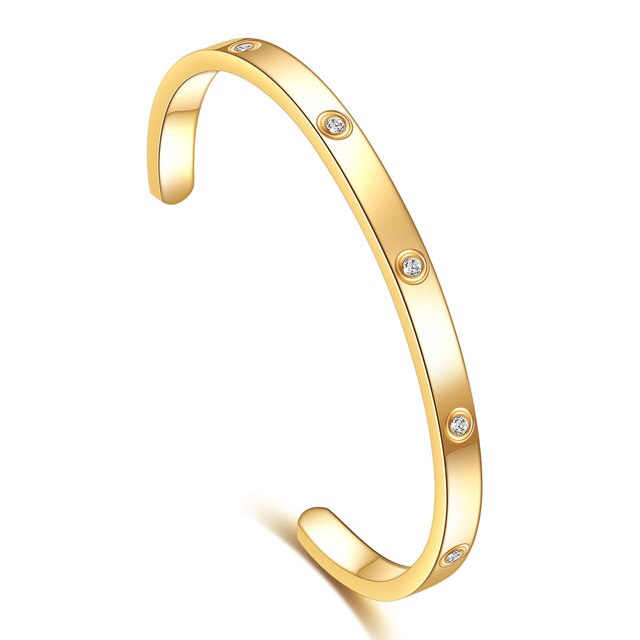 VQYSKO 4mm Stainless Steel Bangles