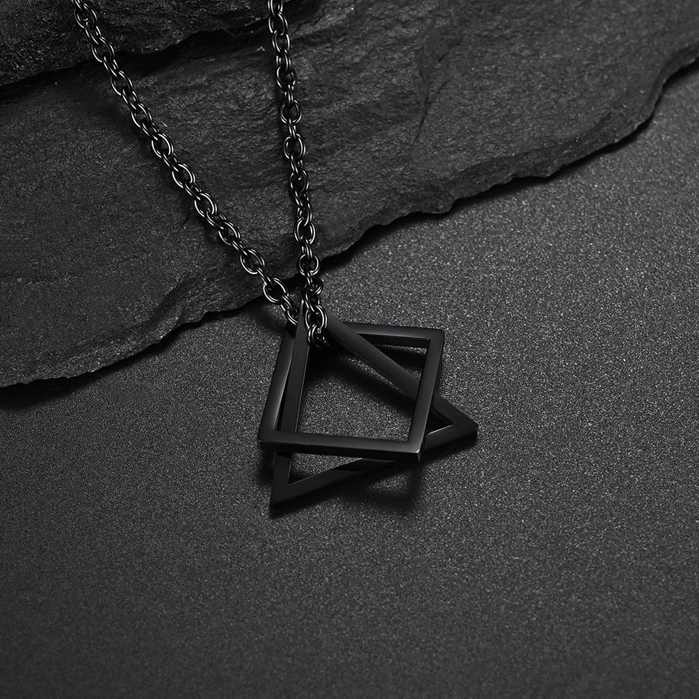 Geometric Stainless Steel Pendant