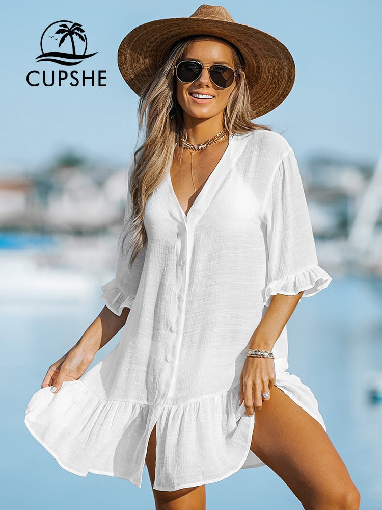 Button-Front Coverup