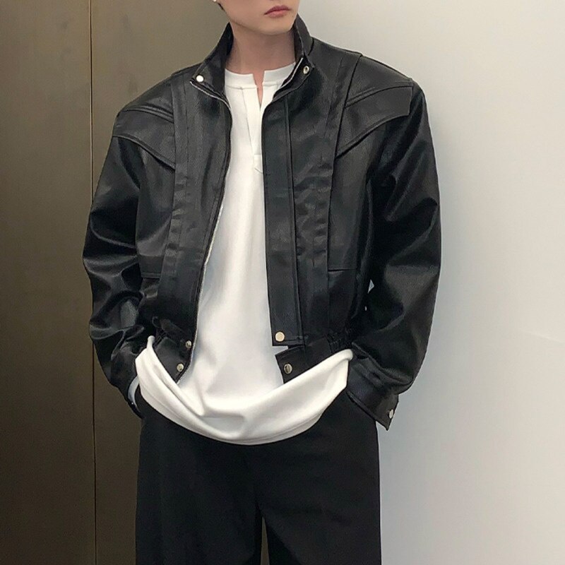 Faux Leather Thriller Jacket