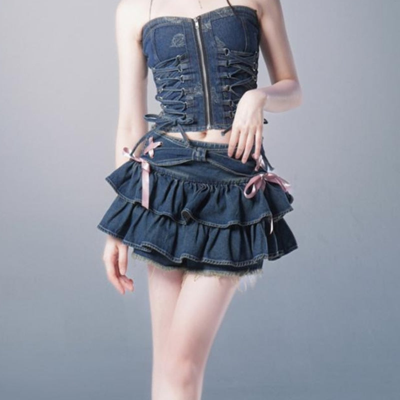 DEEPTOWN Japanese Denim Skirt