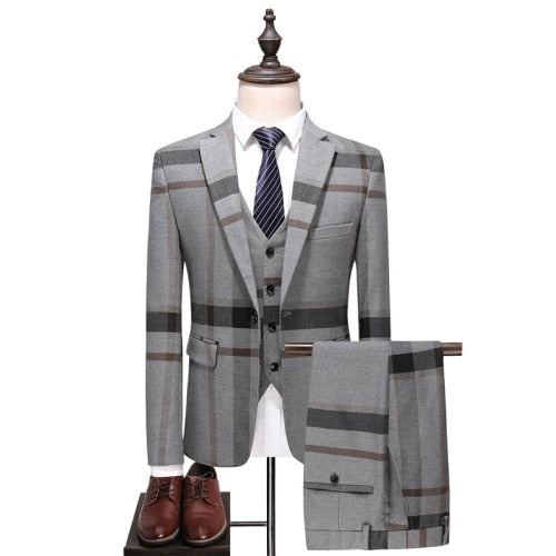 Plaid Wedding 2 & 3 Piece Suit