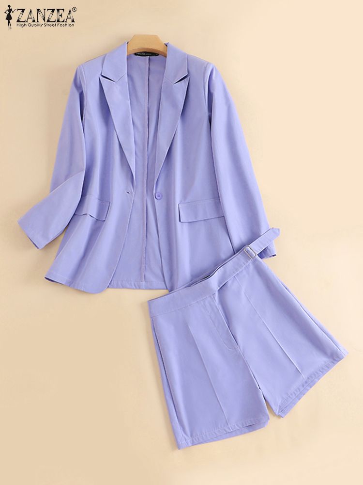 ZANZEA Short Suit Set