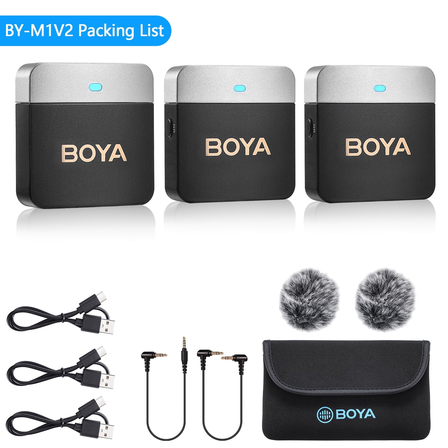 BOYA BY-M1V Lapel Condenser Microphone for iPhone