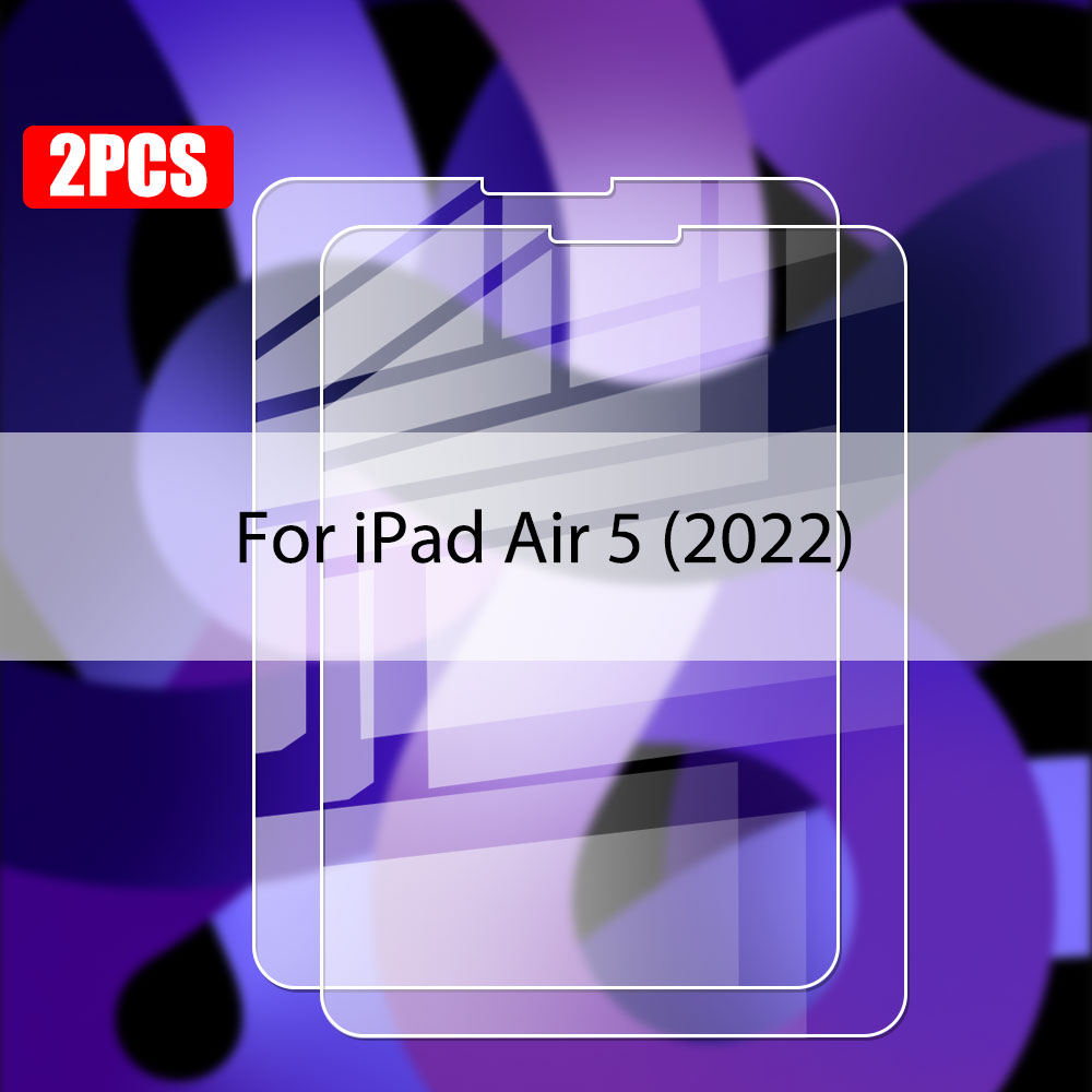 2 Piece Tempered Glass Screen Protector For iPad