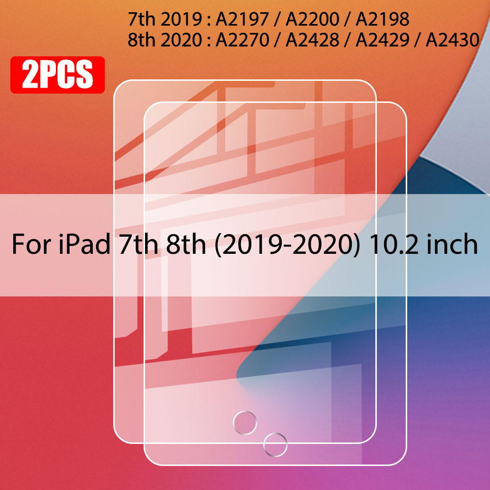 2 Piece Tempered Glass Screen Protector For iPad