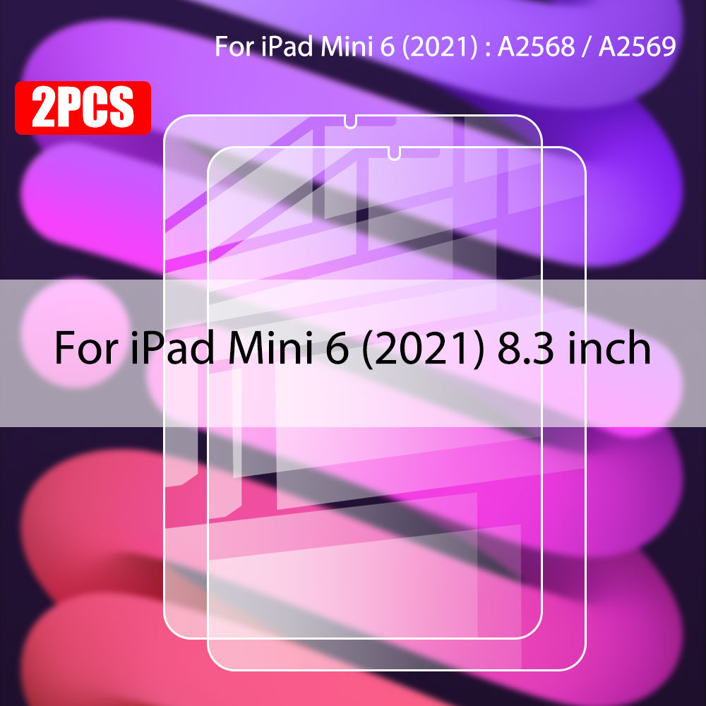 2 Piece Tempered Glass Screen Protector For iPad