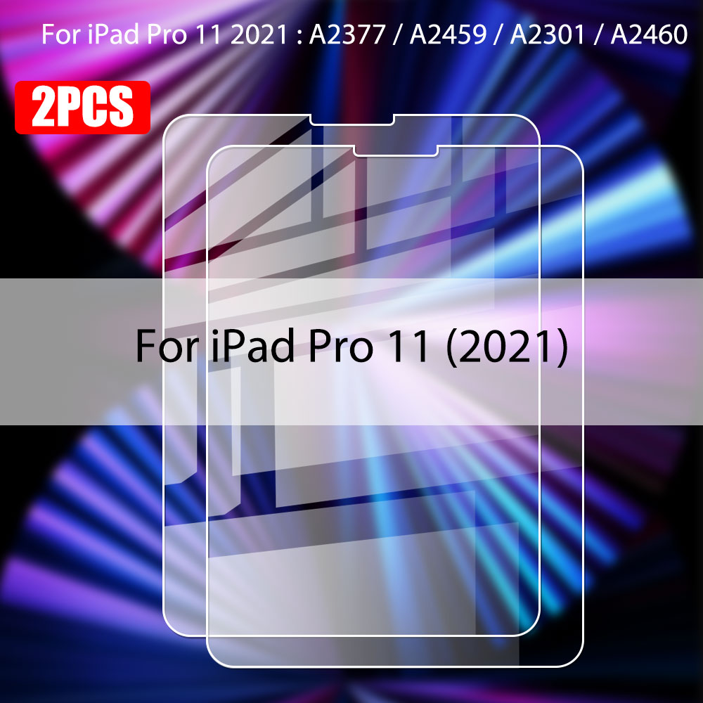 2 Piece Tempered Glass Screen Protector For iPad