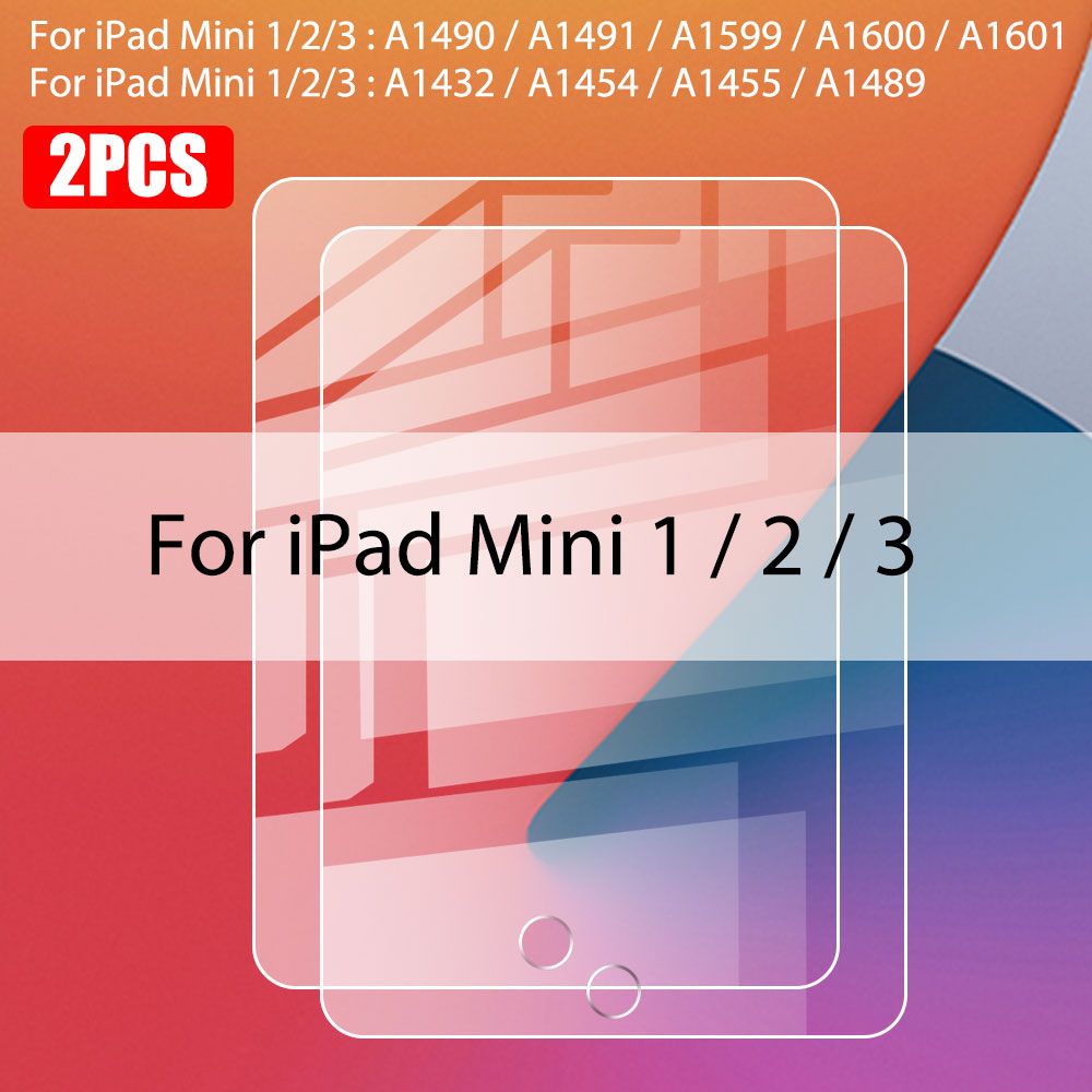 2 Piece Tempered Glass Screen Protector For iPad