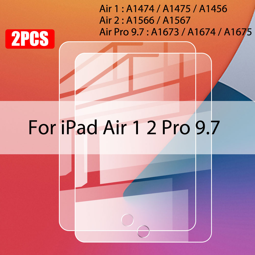 2 Piece Tempered Glass Screen Protector For iPad