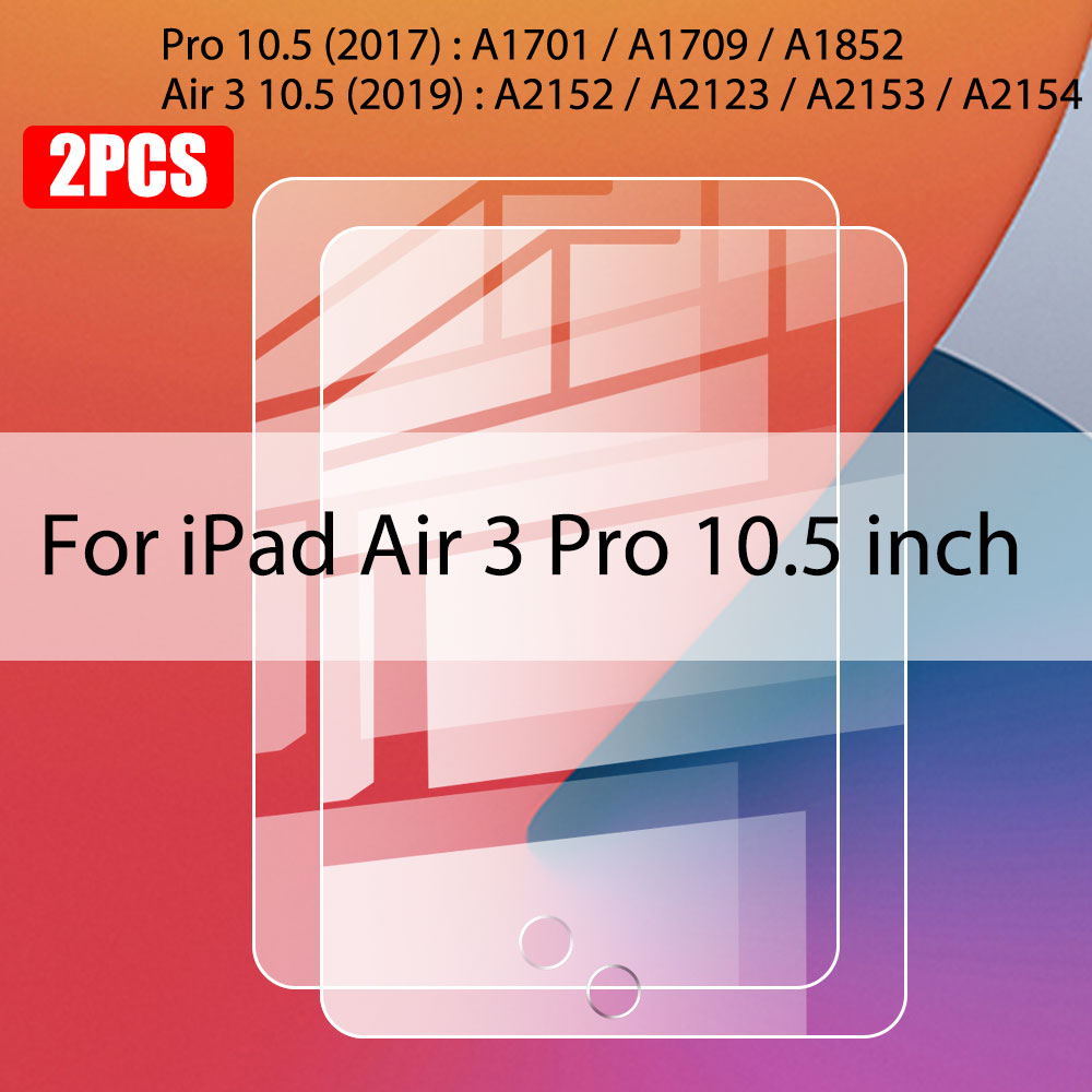 2 Piece Tempered Glass Screen Protector For iPad