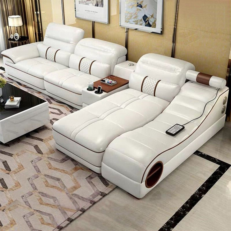 Manbas Genuine Leather Smart Sofa