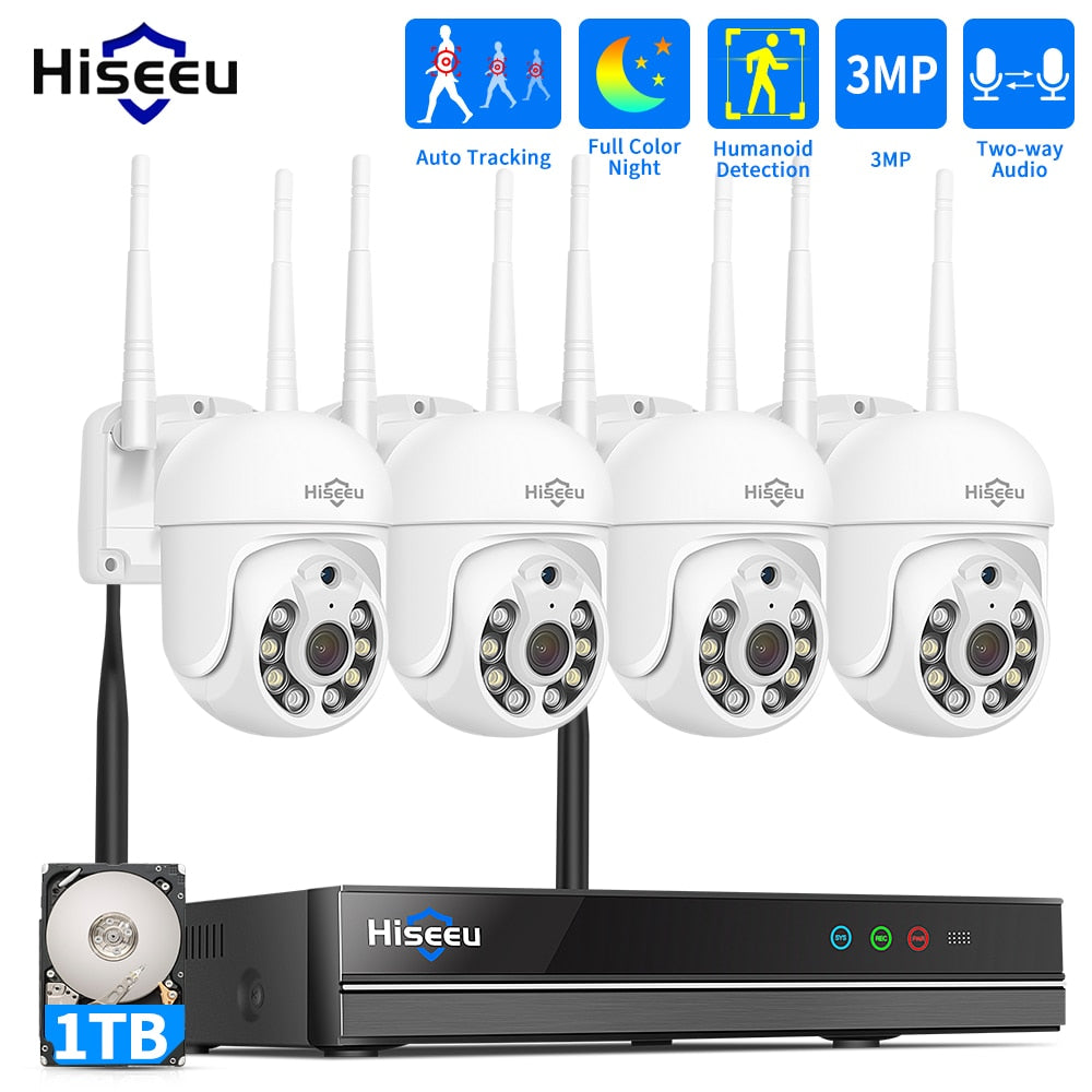 Hiseeu 5MP WiFi CCTV Camera Kit