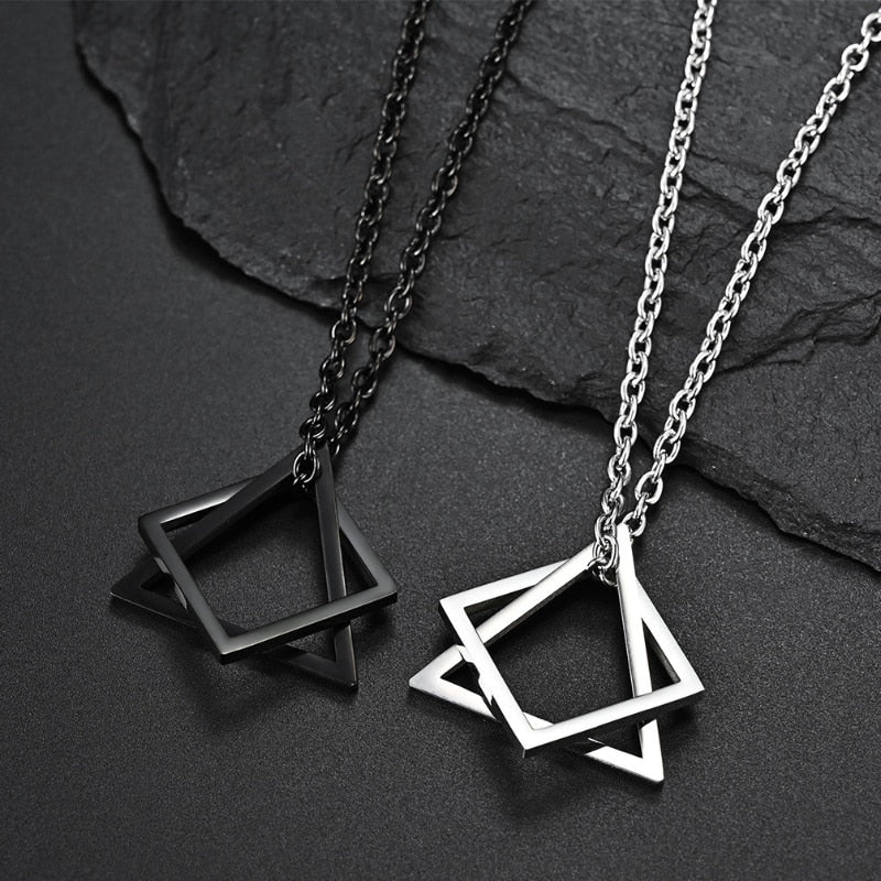 Geometric Stainless Steel Pendant