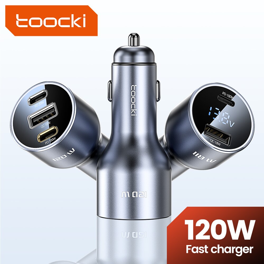 Toocki 120W Type C Car Charger